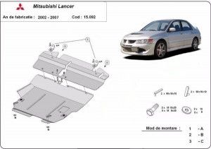 Scuturi Metalice Auto Mitsubishi Lancer, Scut motor metalic Mitsubishi Lancer 2003-2008 - autogedal.ro