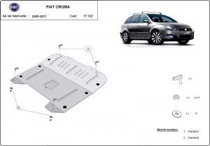 Scuturi Metalice Auto Fiat Croma, Scut metalic motor si cutie de viteze Fiat Croma 2005-2012 - autogedal.ro