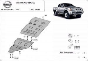 Scuturi Metalice Auto Nissan Pick Up, Scut metalic cutie de viteze Nissan Pick Up D22 1997-2005 - autogedal.ro