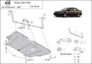 Scuturi Metalice Auto Volvo S40, Scut motor metalic Volvo S40 1995-2003 - autogedal.ro