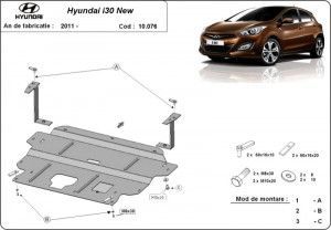 Scuturi Metalice Auto Hyundai I 30, Scut motor metalic Hyundai I 30 II 2012-2014 - autogedal.ro
