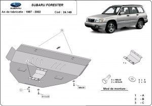 Scuturi Metalice Auto Subaru Forester, Scut motor metalic Subaru Forester 1997-2002 - autogedal.ro