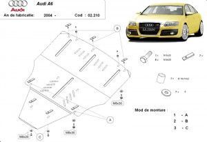 Scuturi Metalice Auto Audi A6, Scut motor metalic Audi A6 C6 2004-2011 - autogedal.ro