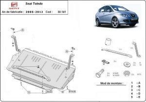 Scuturi Metalice Auto Seat Toledo, Scut motor metalic Seat Toledo III 2005-2012 - autogedal.ro