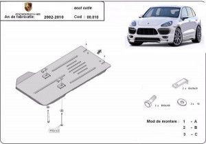 Scuturi Metalice Auto Porsche Cayenne, Scut metalic cutie de Viteze Automata Porsche Cayenne 2002-2010 - autogedal.ro