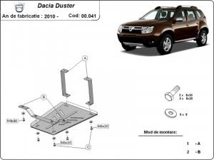 Scuturi Metalice Auto Dacia Duster, Scut metalic pentru diferential Dacia Duster I 4x4 2010-2013 - autogedal.ro