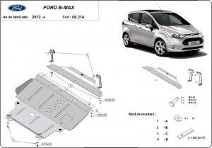 Scuturi Metalice Auto Ford B-Max, Scut motor metalic Ford B-Max 2012-2017 - autogedal.ro