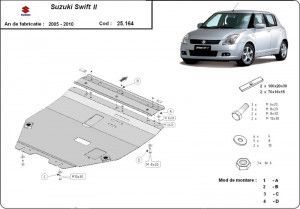 Scuturi Metalice Auto, Scut motor metalic Suzuki Swift 2005-2010 - autogedal.ro