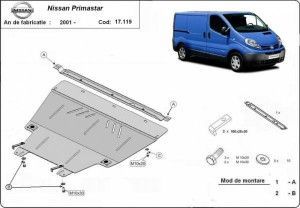 Scuturi Metalice Auto Nissan Primastar, Scut motor metalic Nissan Primastar 2001-2014 - autogedal.ro