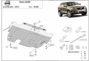 Scuturi Metalice Auto Volvo, Scut motor metalic Volvo XC60 2008-2017 - autogedal.ro