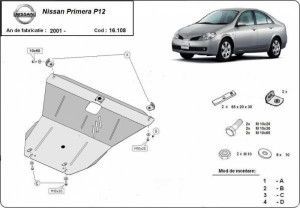 Scuturi Metalice Auto Nissan Primera, Scut motor metalic Nissan Primera 2002-2008 - autogedal.ro