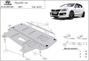 Scuturi Metalice Auto Hyundai I 30, Scut motor metalic Hyundai I 30 I 2007-2012 - autogedal.ro