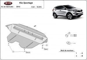 Scuturi Metalice Auto Kia Sportage, Scut motor metalic Kia Sportage 2010-2015 - autogedal.ro