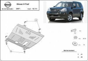 Scuturi Metalice Auto Nissan X-Trail, Scut motor metalic Nissan X-Trail T31 2007-2014 - autogedal.ro