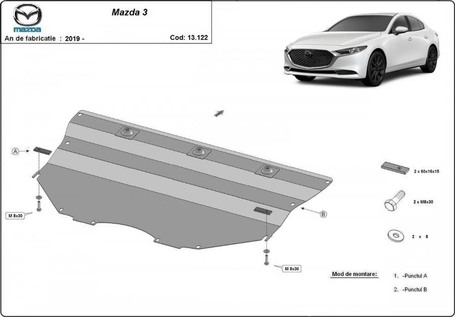 Scut motor metalic Mazda 3 2019-prezent