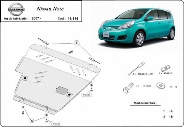 Scut motor metalic Nissan Note E11 2006-2013