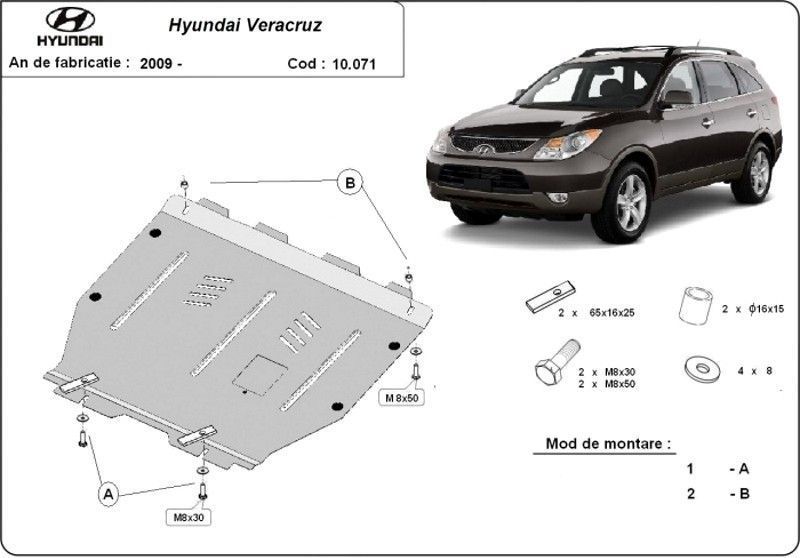 Scut motor metalic Hyundai Veracruz 2009-2015