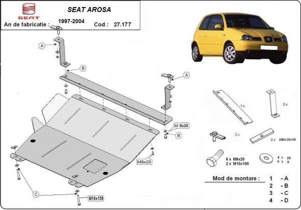 Scut motor metalic Seat Arosa 1997-2004