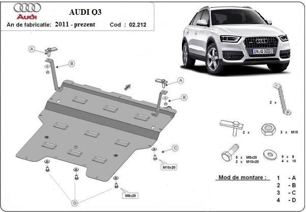 Scut motor metalic Audi Q3 2011-2018