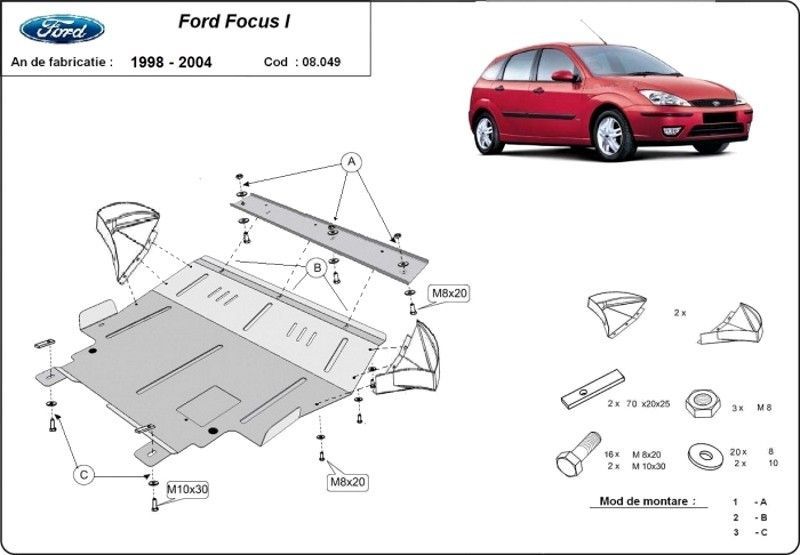 Scut motor metalic Ford Focus I 1998-2005