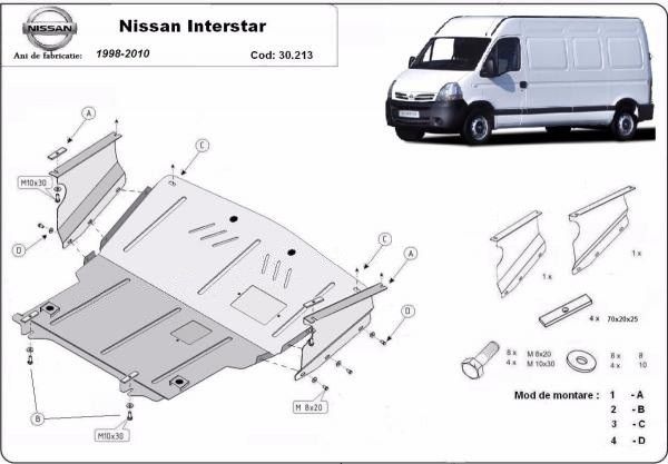 Scut motor metalic Nissan Interstar 1998-2010