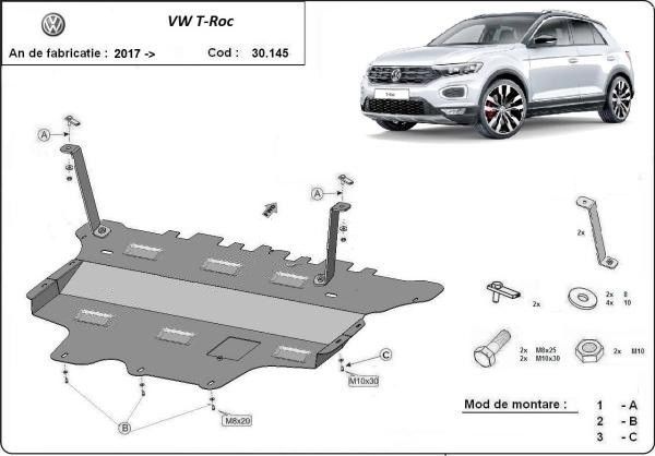 Scut motor metalic VW T-Roc Cutie Manuala 2017-prezent