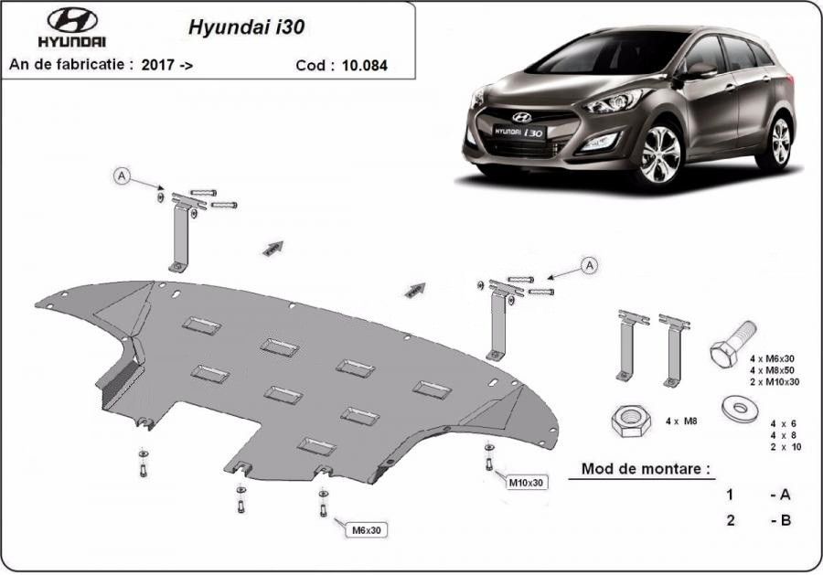 Scut motor metalic Hyundai I 30 III 2017-prezent
