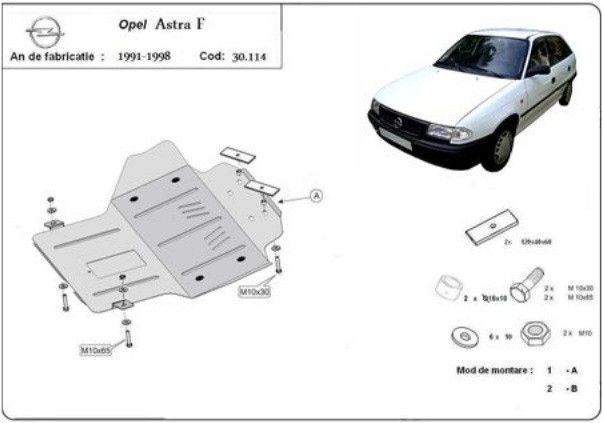 Scut motor metalic Opel Astra F 1991-2002