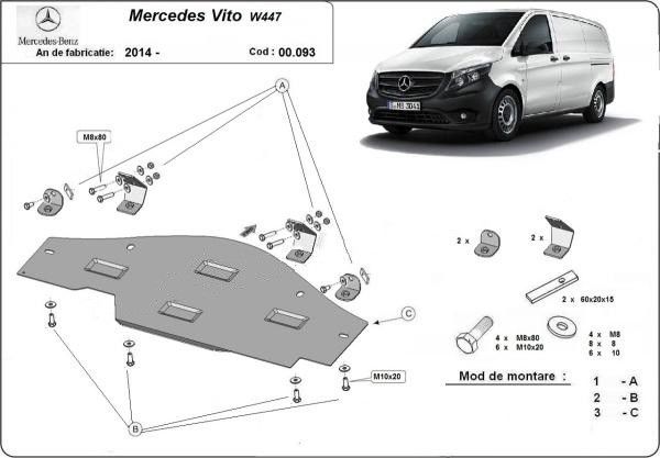 Scut metalic pentru sistemul Stop&Go Mercedes Vito W447 1.6Diesel 2x4 2014-prezent