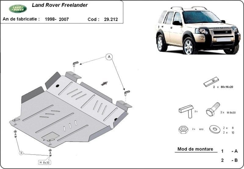 Scut motor metalic Land Rover Freelander 1998-2006