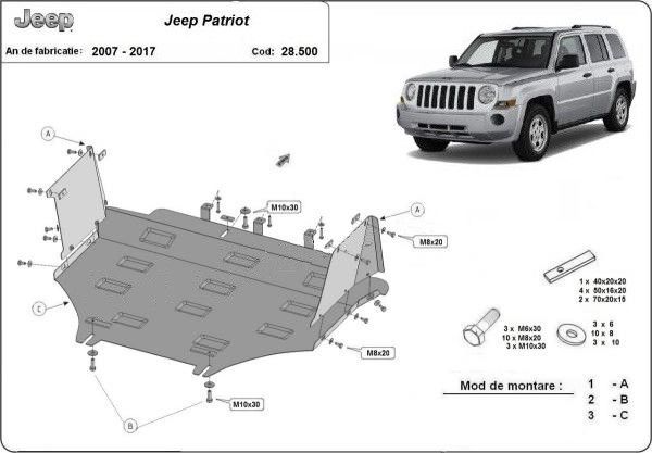Scut motor metalic Jeep Patriot 2007-2017