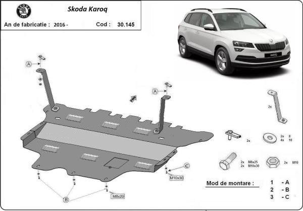 Scut motor metalic Skoda Karoq Cutie Manuala 2017-prezent