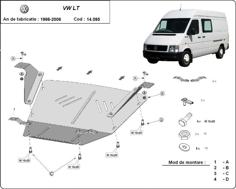 Scut motor metalic VW LT 1996-2006