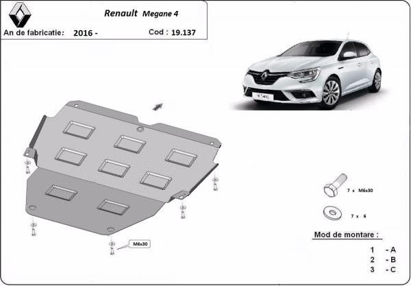 Scut motor metalic Renault Megane IV 2016-prezent