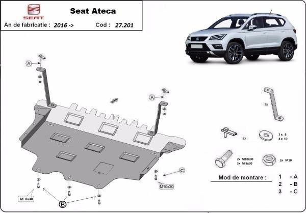 Scut motor metalic Seat Ateca 2016-prezent