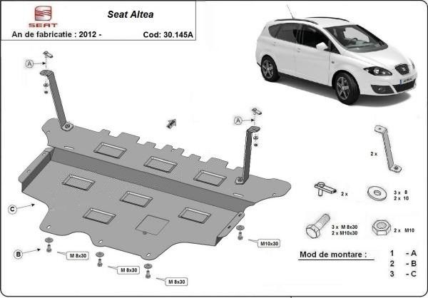 Scut motor metalic Seat Altea Cutie Automata 2012-prezent