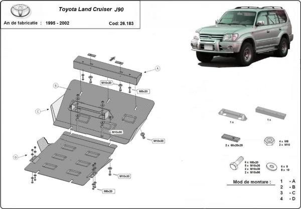 Scut motor metalic Toyota Land Cruiser J90 1996-2002