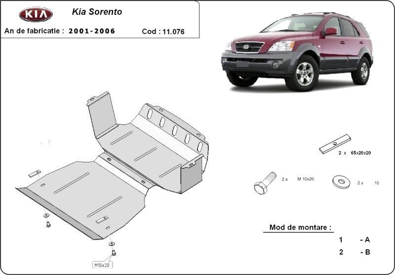 Scut motor metalic Kia Sorento 2002-2006