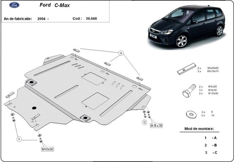 Scut motor metalic Ford C-Max 2004-2010