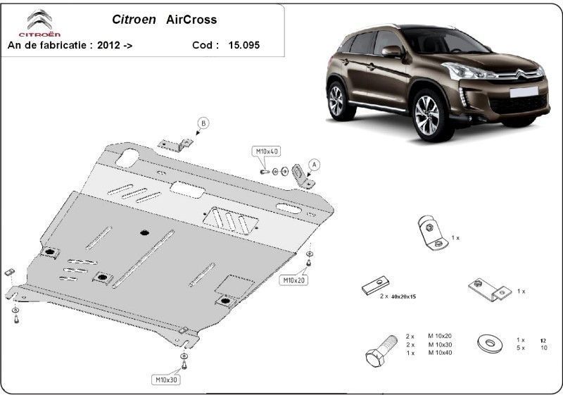 Scut motor metalic Citroen C4 Aircross 2012-2018