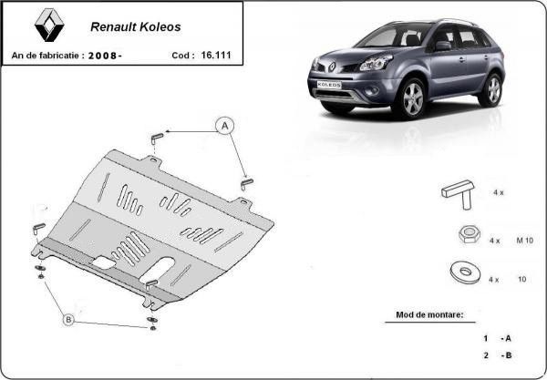 Scut motor metalic Renault Koleos 2008-2016