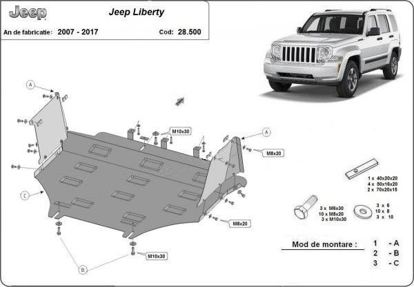 Scut motor metalic Jeep Liberty 2008-2012