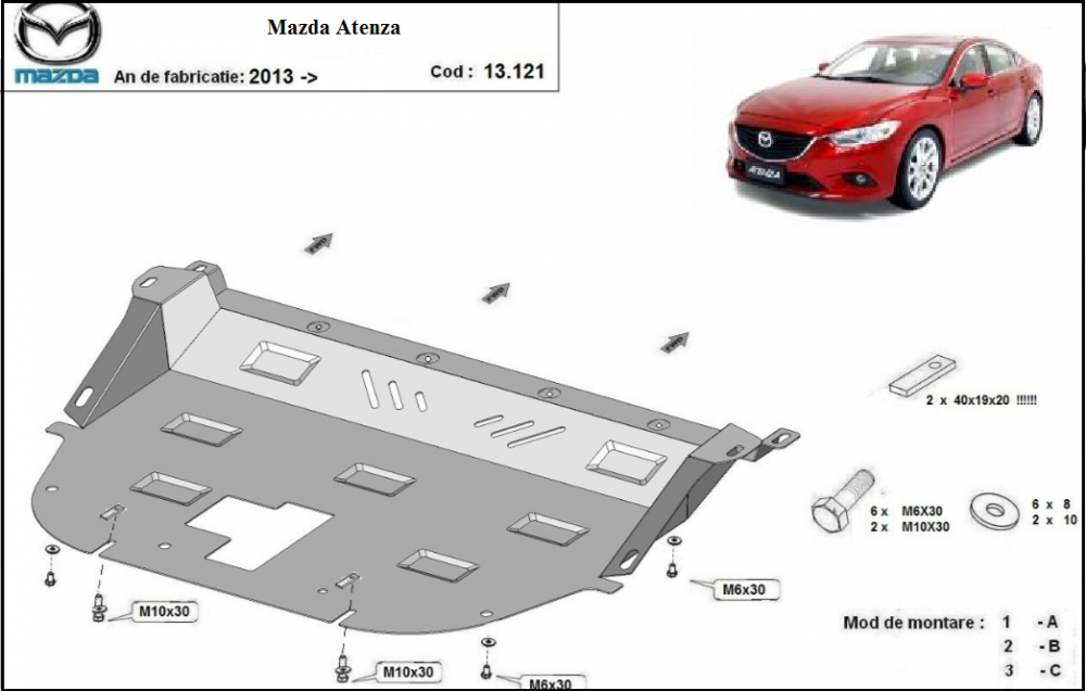 Scut motor metalic Mazda Atenza 2013-prezent