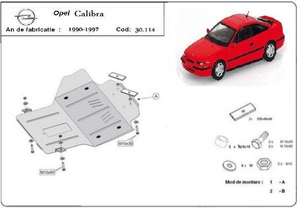 Scut motor metalic Opel Calibra 1989-1997