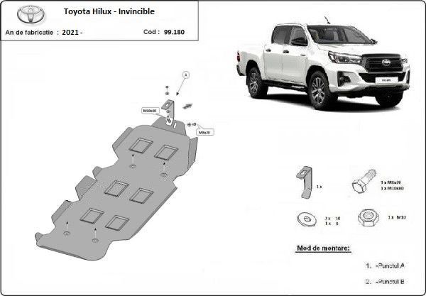 Scut rezervor metalic Toyota Hilux Invincible 2021-prezent