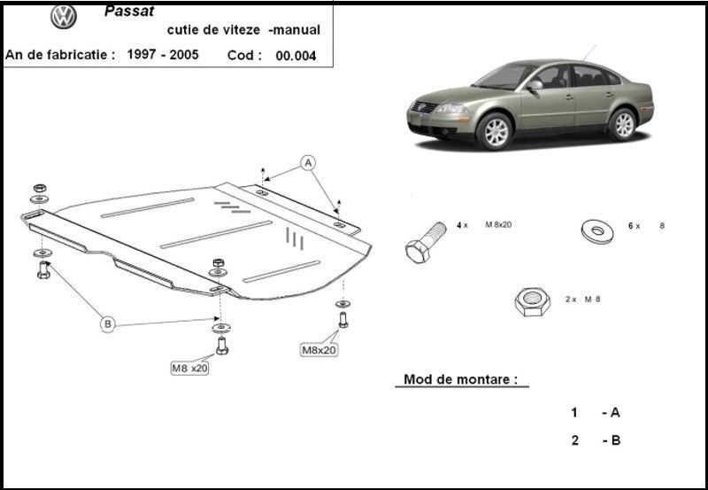 Scut metalic cutie de viteze manuala VW Passat B5 1996-2005