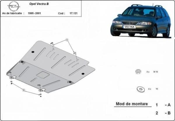 Scut motor metalic Opel Vectra B 1995-2002