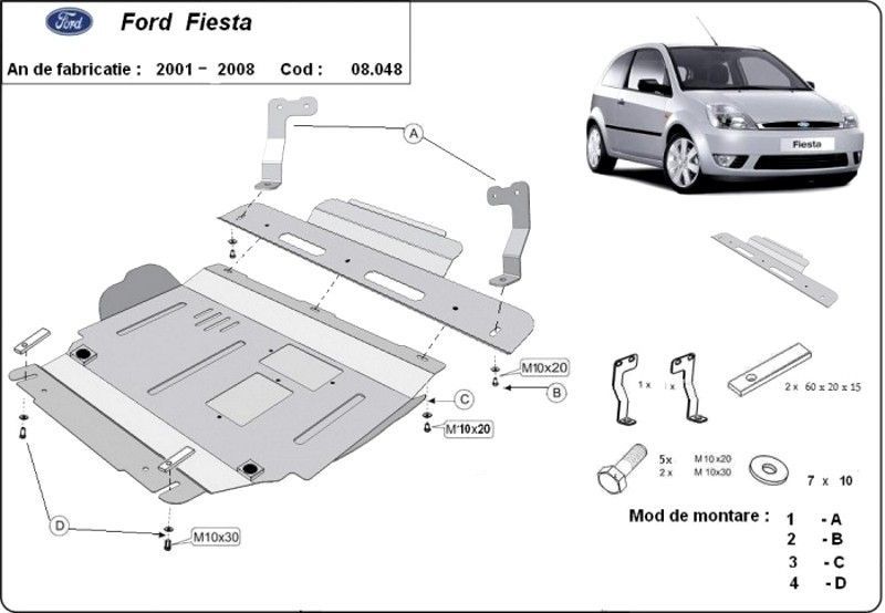 Scut motor metalic Ford Fiesta 2002-2008