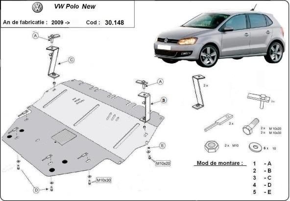 Scut motor metalic VW Polo ( 6R ) - Diesel 2009-2017