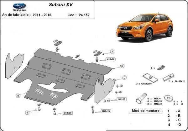 Scut motor metalic Subaru XV 2012-2017